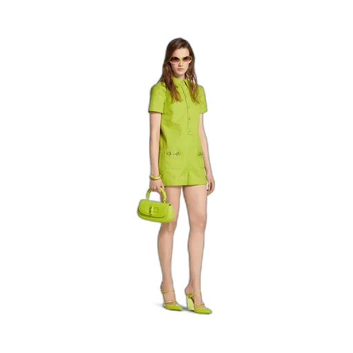 Gg Canvas Jumpsuit With Horsebit