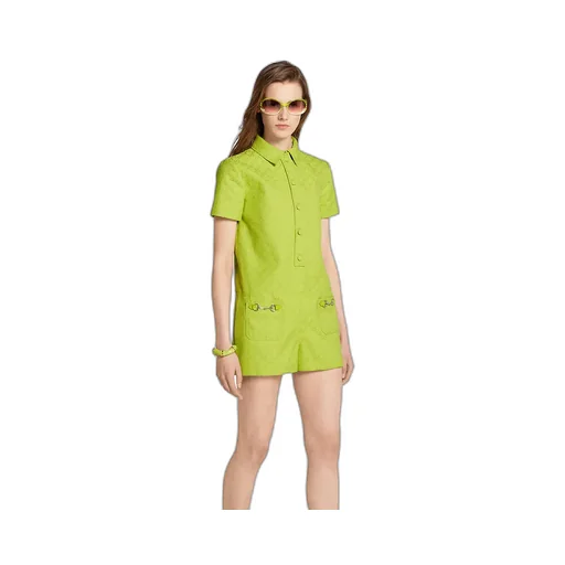 Gg Canvas Jumpsuit With Horsebit