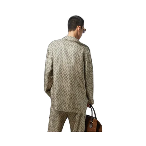 Gg Printed Silk Shirt