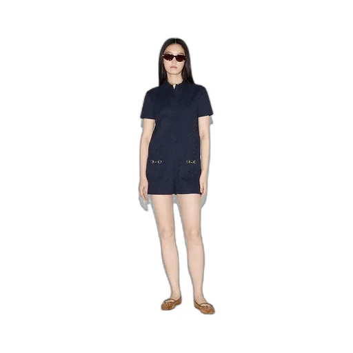 Gg Canvas Jumpsuit With Horsebit