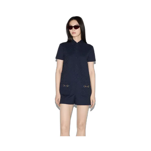 Gg Canvas Jumpsuit With Horsebit