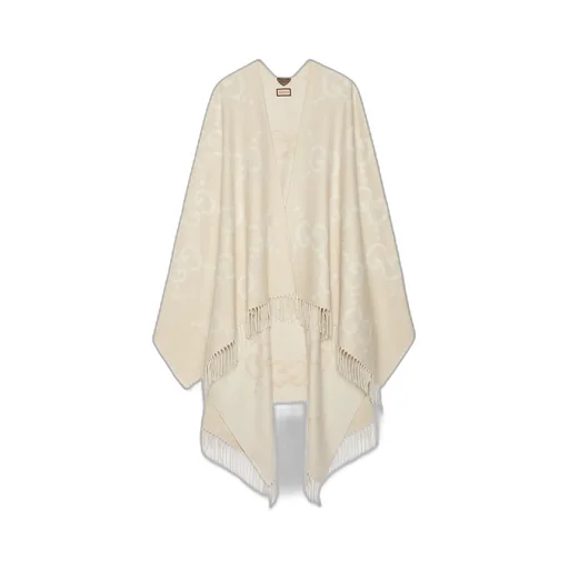 Reversible Jumbo Gg Cashmere Cape
