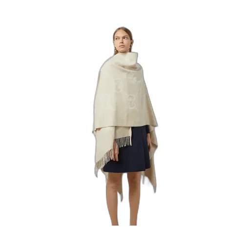 Reversible Jumbo Gg Cashmere Cape