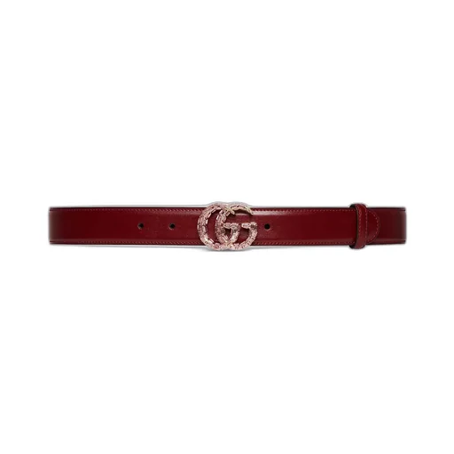 Gg Marmont Thin Belt With Crystals
