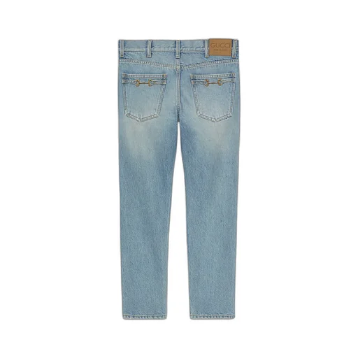 Tapered Denim Trousers