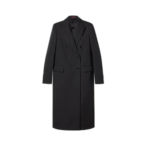 Double-Breasted Long Wool Coat