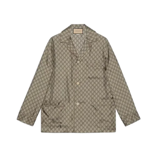 Gg Printed Silk Shirt