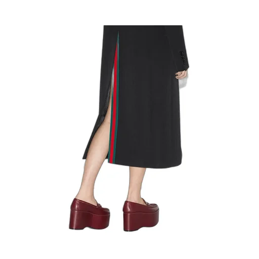 Double-Breasted Long Wool Coat