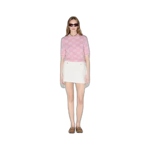 Gg Wool Bouclé Jacquard Top
