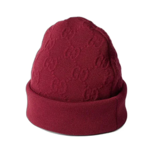 Gg Wool Blend Jacquard Hat