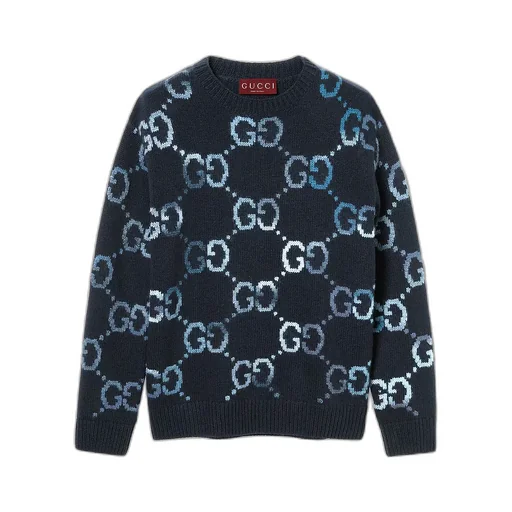 Wool Jumper With Gg Intarsia