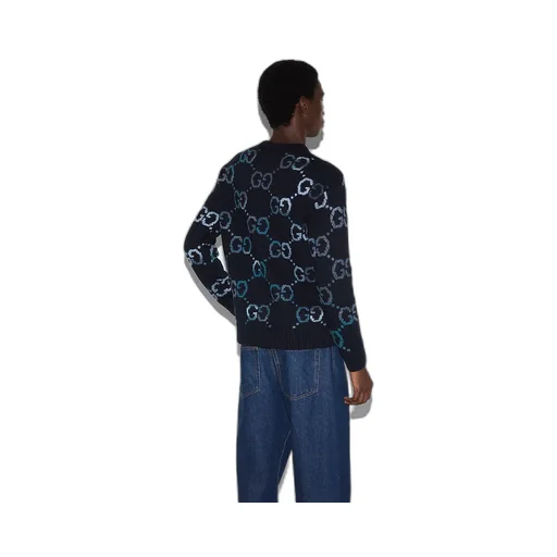 Wool Jumper With Gg Intarsia