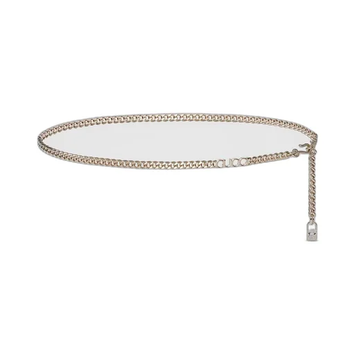 Chain Belt With Gucci Script Detail