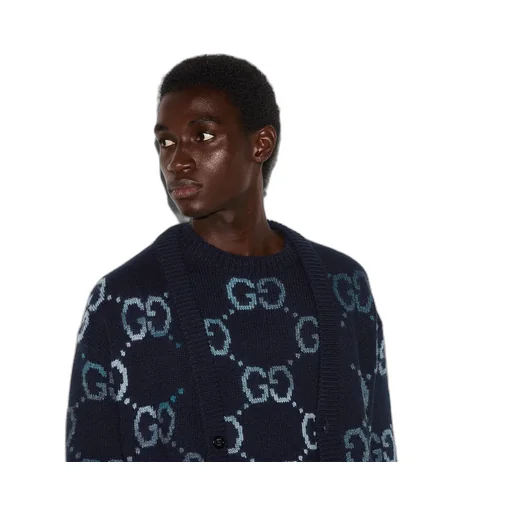 Wool Jumper With Gg Intarsia