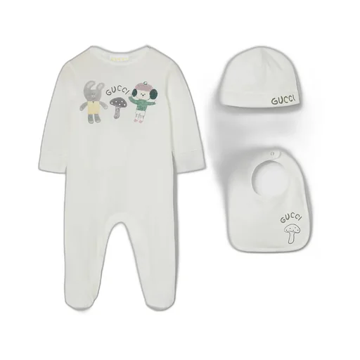 Baby Printed Three-Piece Gift Set
