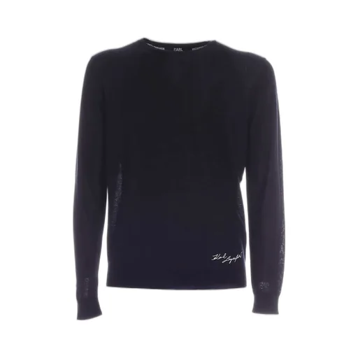 Karl Lagerfeld Signature Printed Crewneck Pullover