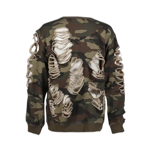 Distressed Crewneck / Camo