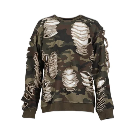 Distressed Crewneck / Camo