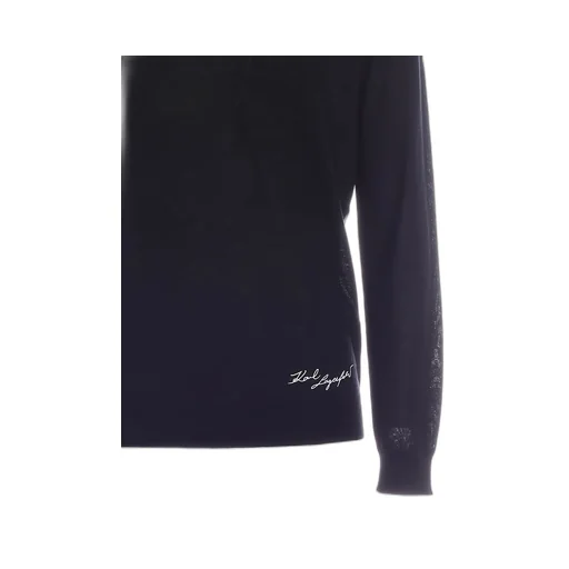Karl Lagerfeld Signature Printed Crewneck Pullover