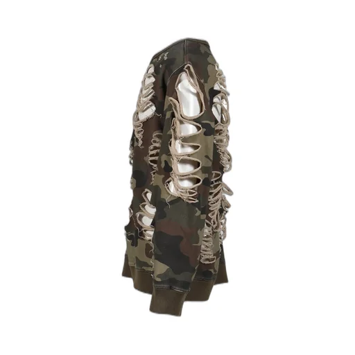 Distressed Crewneck / Camo