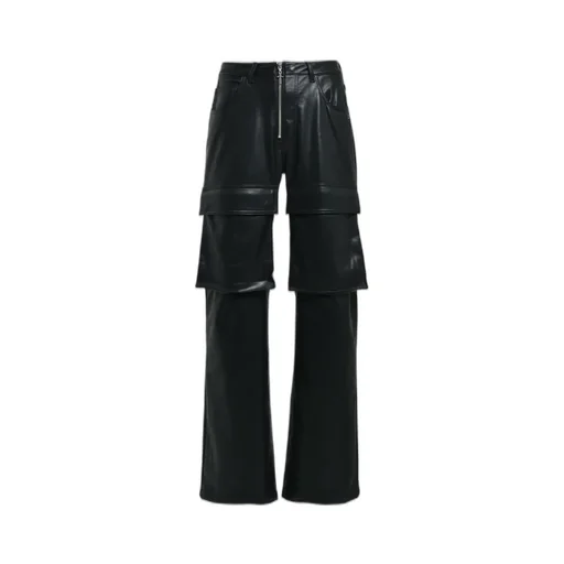Faux Leather Cargo Pants V2 / Blk
