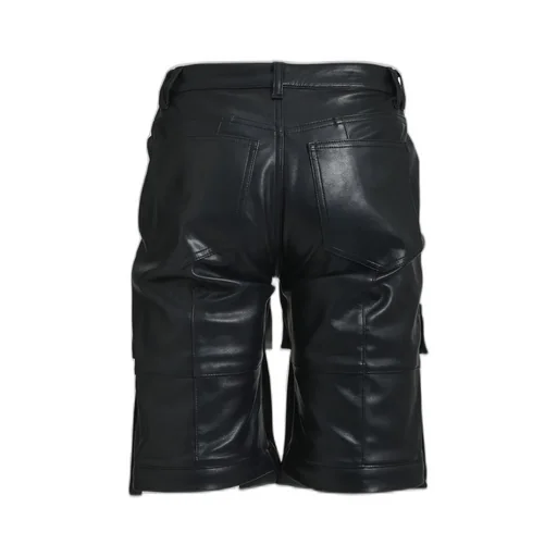 Faux Leather Cargo Pants V2 / Blk