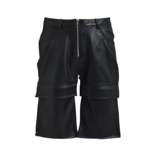 Faux Leather Cargo Pants V2 / Blk