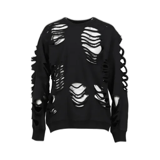 Distressed Crewneck / Black