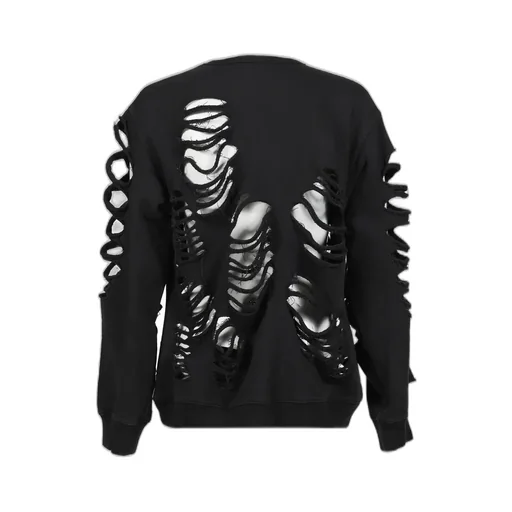 Distressed Crewneck / Black
