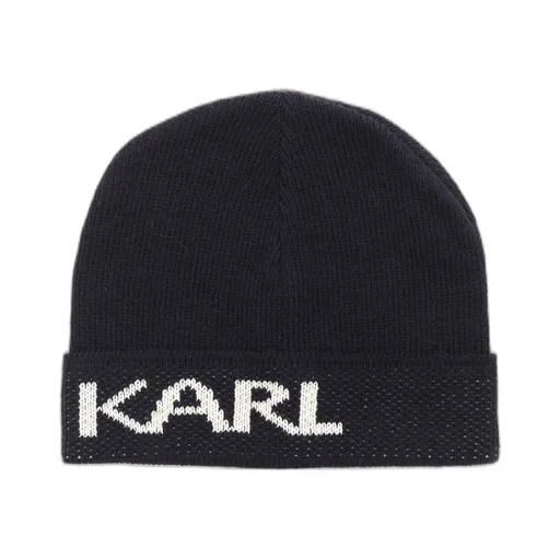 Karl Lagerfeld Logo Intarsia Knitted Beanie