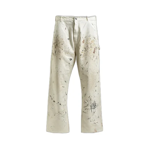 Painter's Paint Stained Painter Pants / Aged Wht