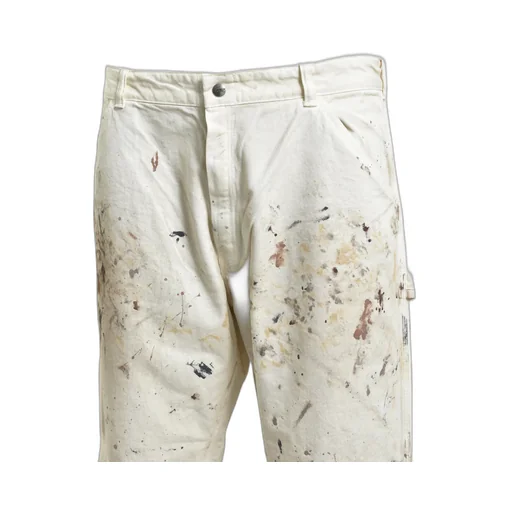 Painter's Paint Stained Painter Pants / Aged Wht