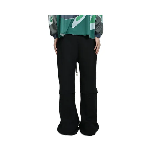 Studded Double Layer Sweatpant / Blk