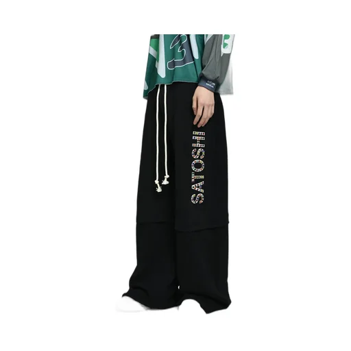 Studded Double Layer Sweatpant / Blk
