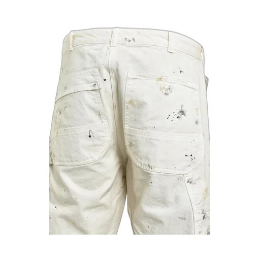 Painter's Paint Stained Painter Pants / Aged Wht