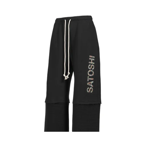 Studded Double Layer Sweatpant / Blk