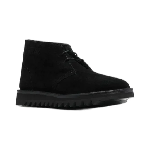 Kenzo Logo Embossed Lace-Up Boots