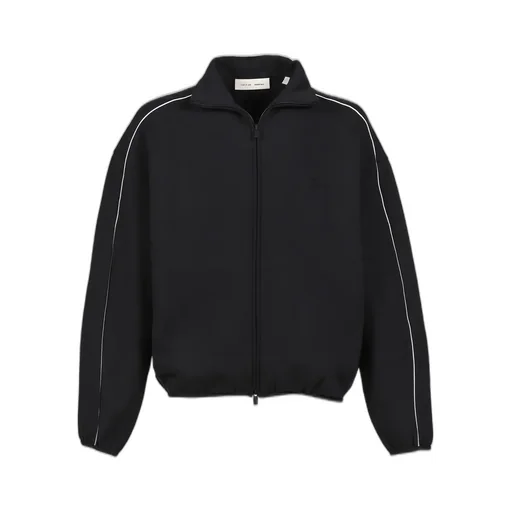 Modern Fit Fleece Track Jacket / Jet Blk/Cloud Wht