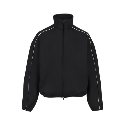 Modern Fit Fleece Track Jacket / Jet Blk/Cloud Wht