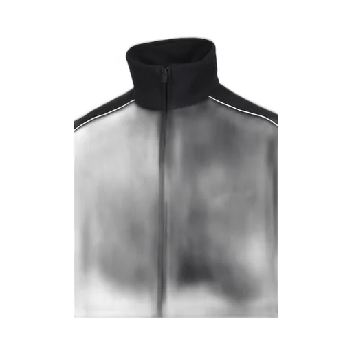 Modern Fit Fleece Track Jacket / Jet Blk/Cloud Wht