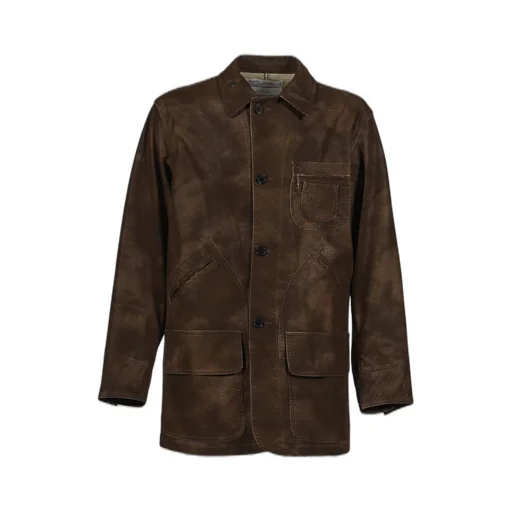 Artificial Leather Hunting Jacket / Brw