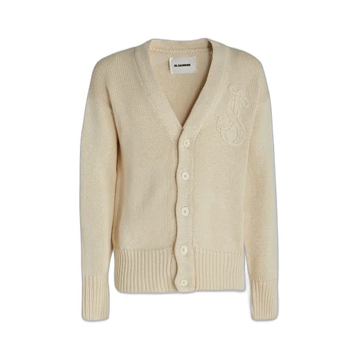 Jil Sander Logo Intarsia Knitted Cardigan
