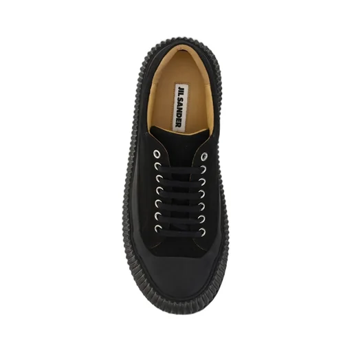Jil Sander Round Toe Lace-Up Sneakers