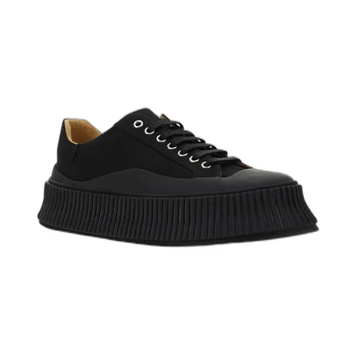 Jil Sander Round Toe Lace-Up Sneakers