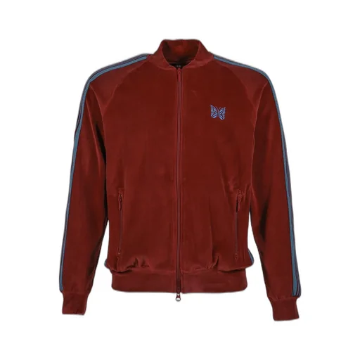 Rib Collar Track Jacket - C/Pe Velour / Bur