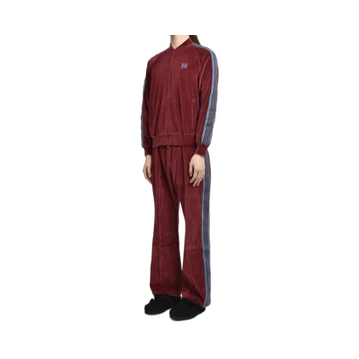 Rib Collar Track Jacket - C/Pe Velour / Bur