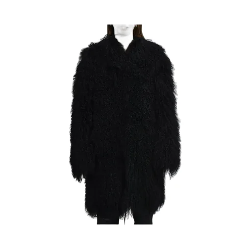 Reversible Mongolian Lambskin Coat / Noir Proxenete