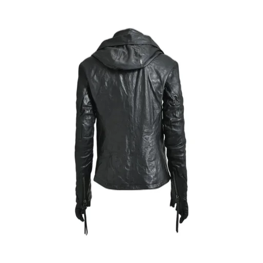 Horse Leather Glove Attached Jacket / Blk