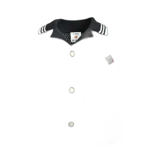 Embroidered Faux Crochet Shirt / Blk