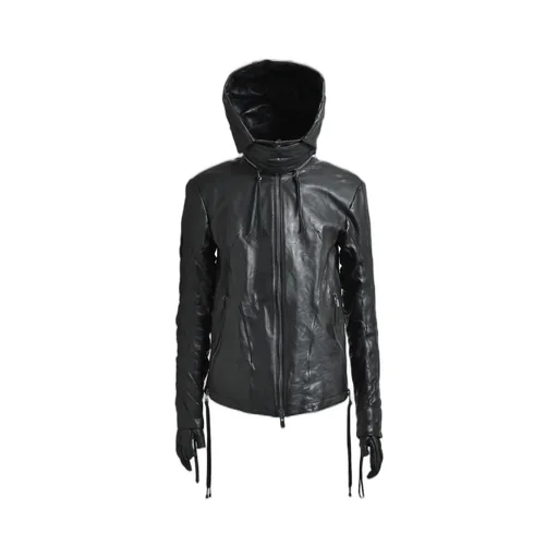 Horse Leather Glove Attached Jacket / Blk